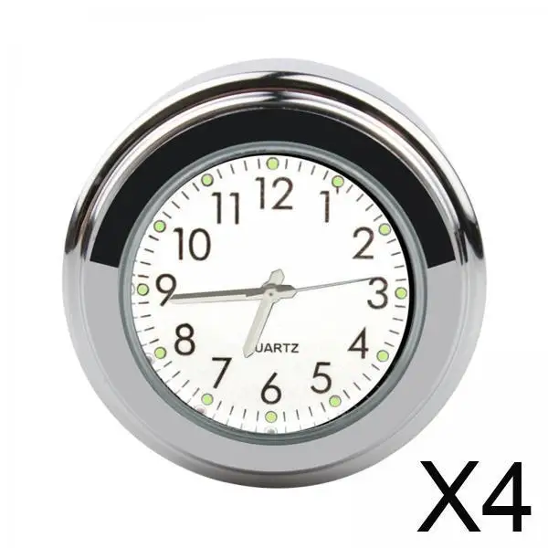 Motorcycle Handlebar Clock Waterproof Aluminum Wear Resistant Dial Watch for Cruiser Yacht Buggy 22-25mm