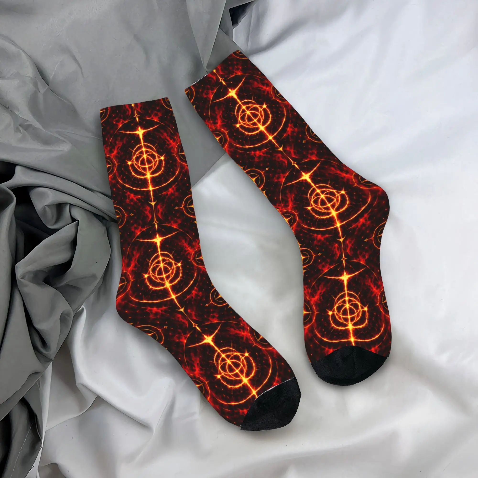 Tarnished Dark Fantasy RPG Socks Autumn  Stockings Kawaii Men Soft Socks Custom Running Anti Sweat Socks