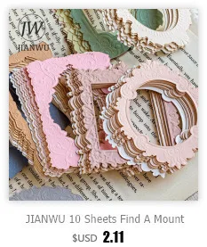 JIANWU 10 teile/satz Handy Fall Transparente Rückseite Karte Kreative DIY Journal Material Dekor Schreibwaren – Detail 1