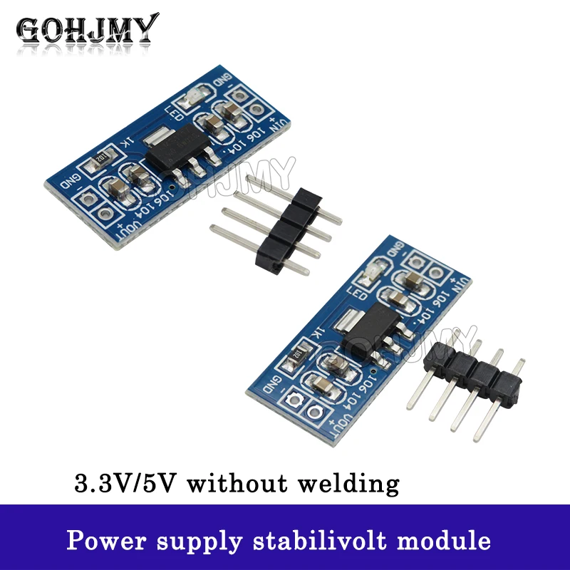 Módulo de potencia AMS1117 3,3 V, 5 piezas, 3,3 V, sin pines soldados, nuevo producto