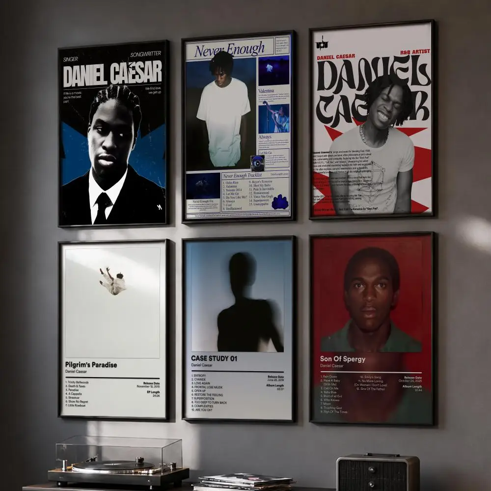 D-Daniel Caesar Singer Album Poster HD Wall Art Wall Stickers Home Living Room Bedroom Bar Office Decor Prints