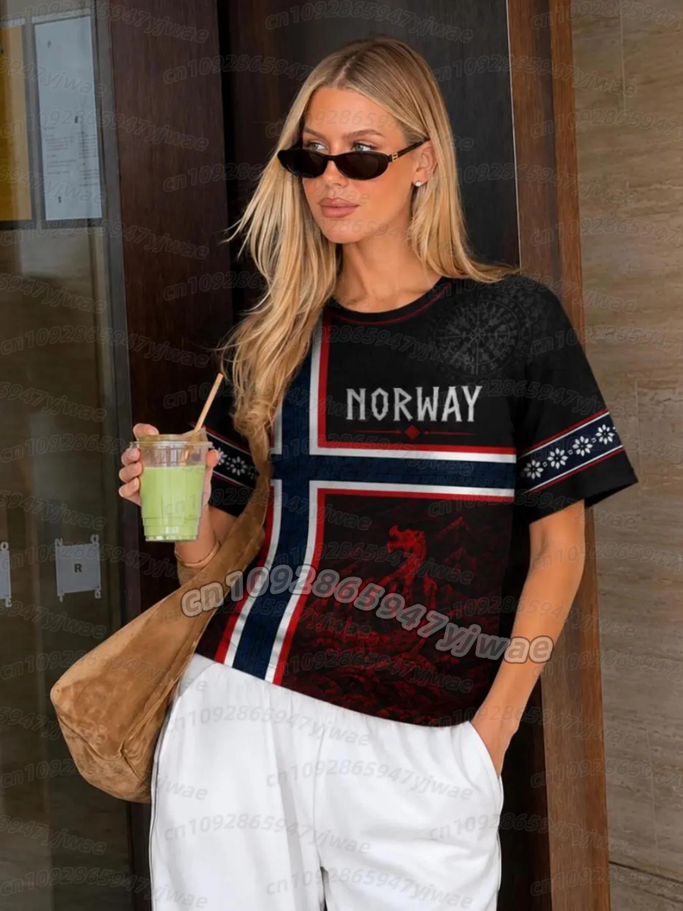26 NORWAY FLAGJ ersey T-Shirt Summer Womens V-Neck T-Shirt Mexico Football Fans T-Shirt  Men's Women Quick Drying T-Shirt