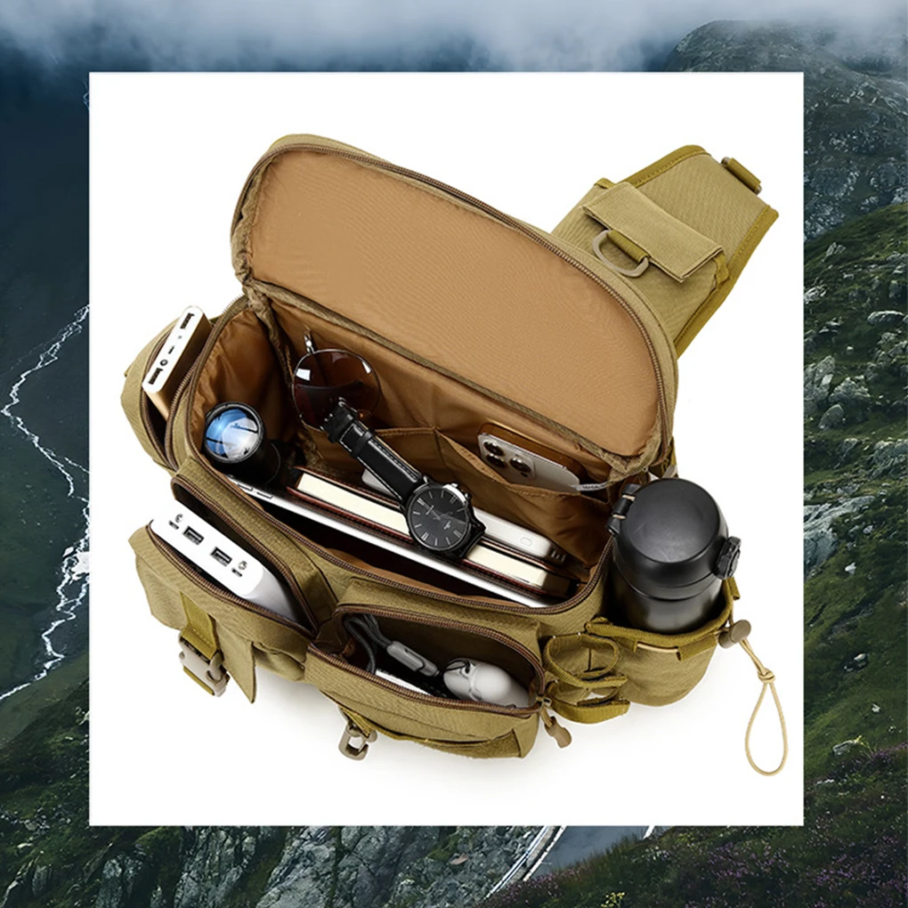 في الهواء الطلق صيد السمك حقيبة واحدة الكتف Crossbody التكتيكية أكياس الخصر حزمة طعوم الأسماك والعتاد فائدة تخزين أكياس حقيبة صدر للرجال