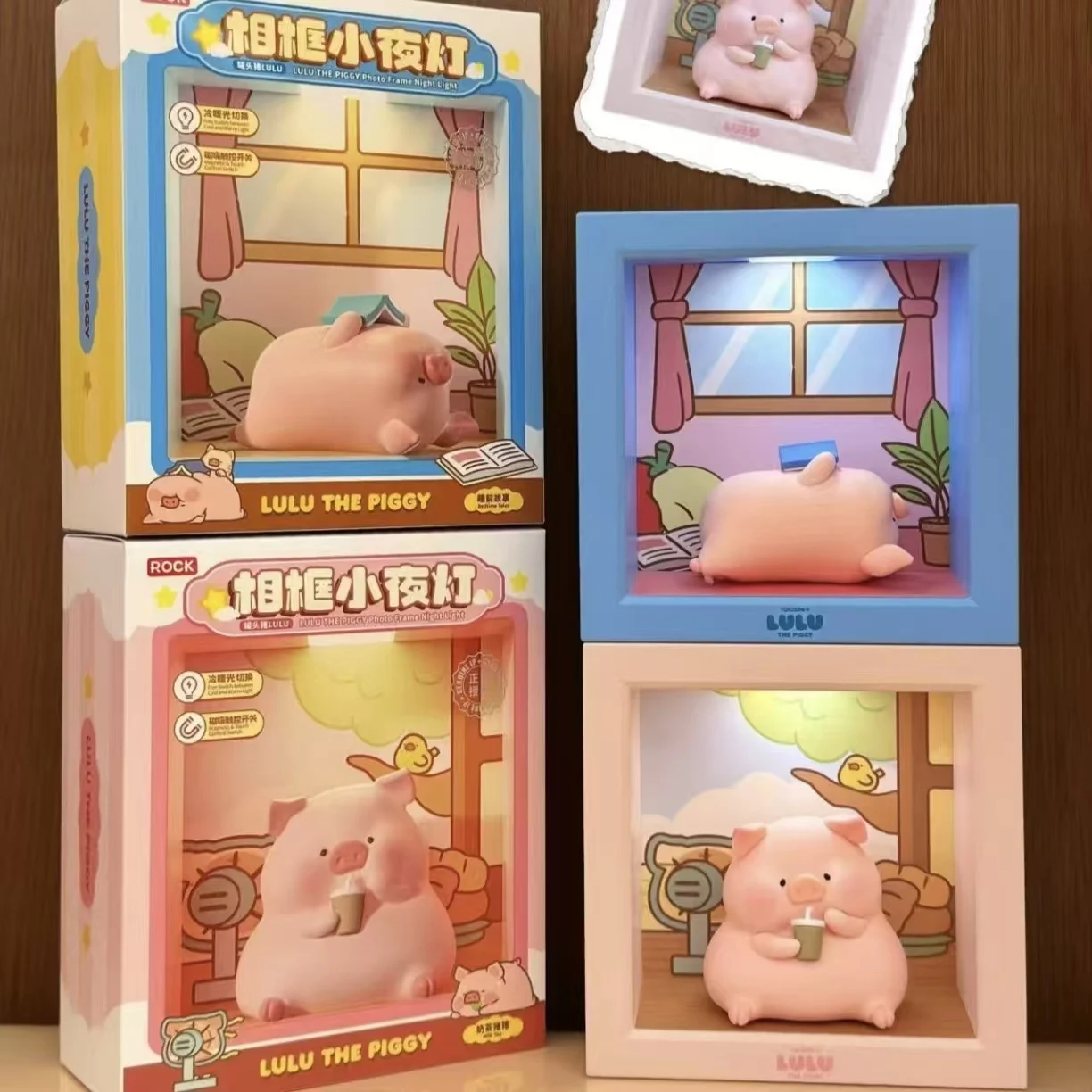 

Lulu Pig Night Light Official Frame Lamp Bedroom Decor Atmosphere Light Cute Kawaii Led Desk Lamp Birthday Gift For Fans Toy