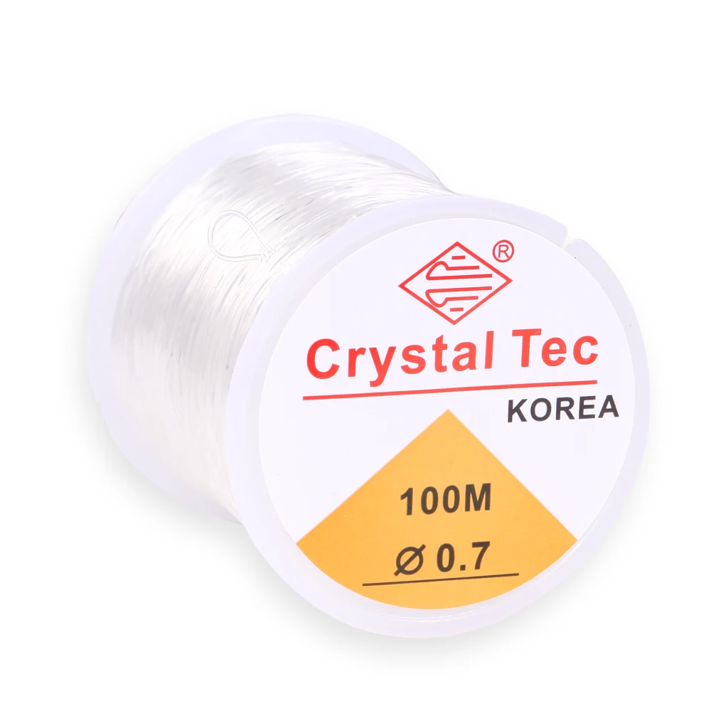 10/60/100M Bunte Starke Elastische Kristall Perlen Schnur Stretch Faden String Armband Drähte Für Schmuck Machen schnur Linie 0,5mm