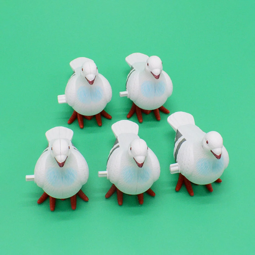 5 ชิ้น Clockwork Pigeon ตลกของเล่นเด็กของเล่นนกรุ่น Wind-up ของเล่นที่น่าสนใจ Early Mini