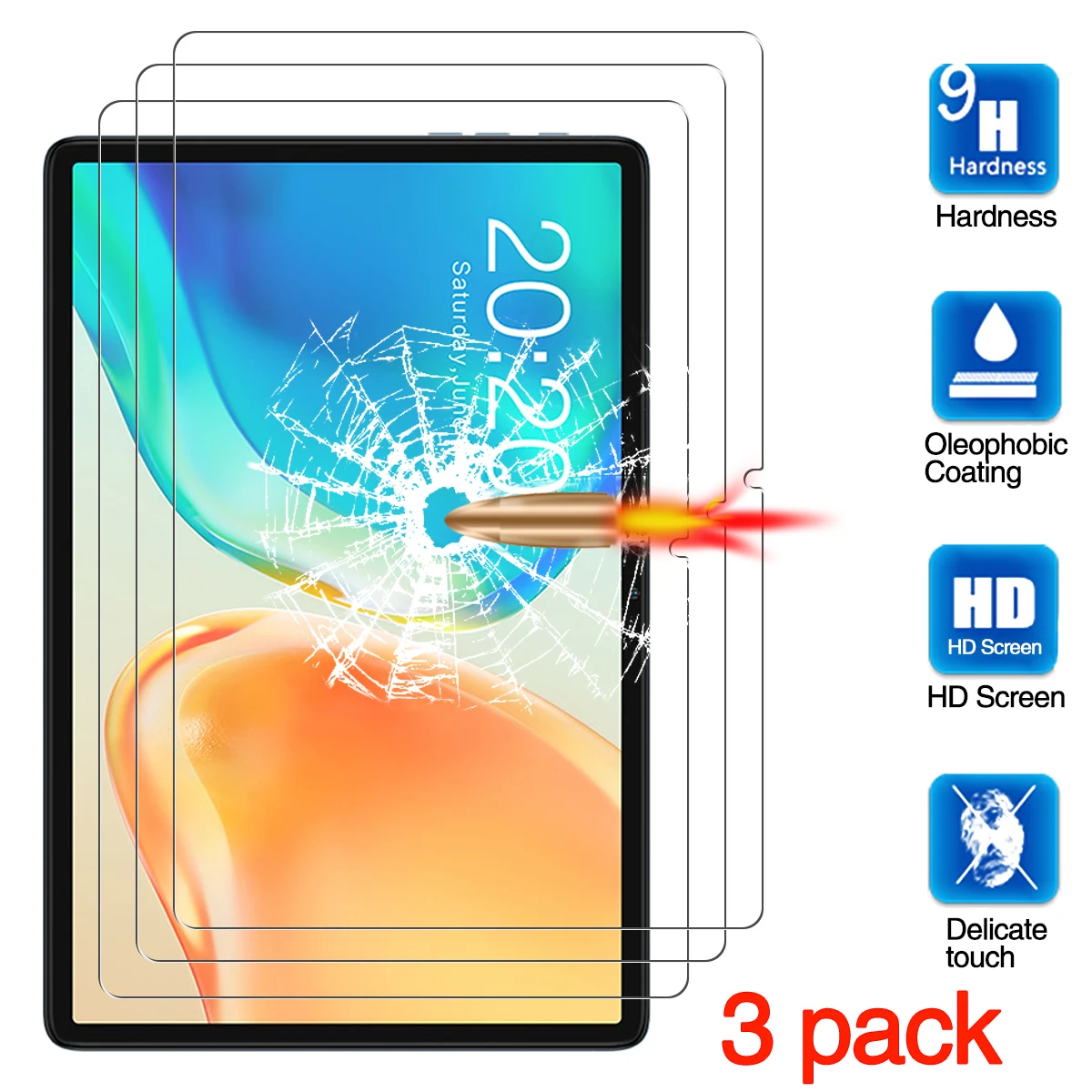 For TD-M40PL Screen Protector Tablet Protective Film Anti-Scratch Tempered Glass for M40 Air P40HD P30S P30HD P30 Air 10.1