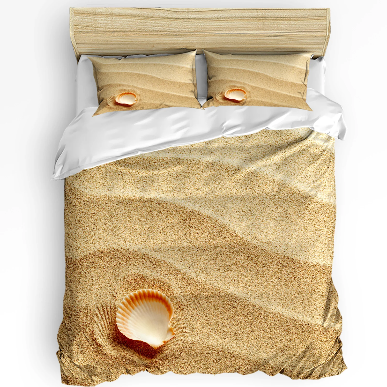 

Seashell Sand Bedding Set 3pcs Boys Girls Duvet Cover Pillowcase Kids Adult Quilt Cover Double Bed Set Home Textile