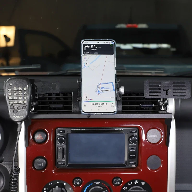 For 2007-2021 Toyota FJ Cruiser Car Styling Car Center Console Mobile Phone Bracket Mount Radio Walkie Talkie Bracket Auto Parts
