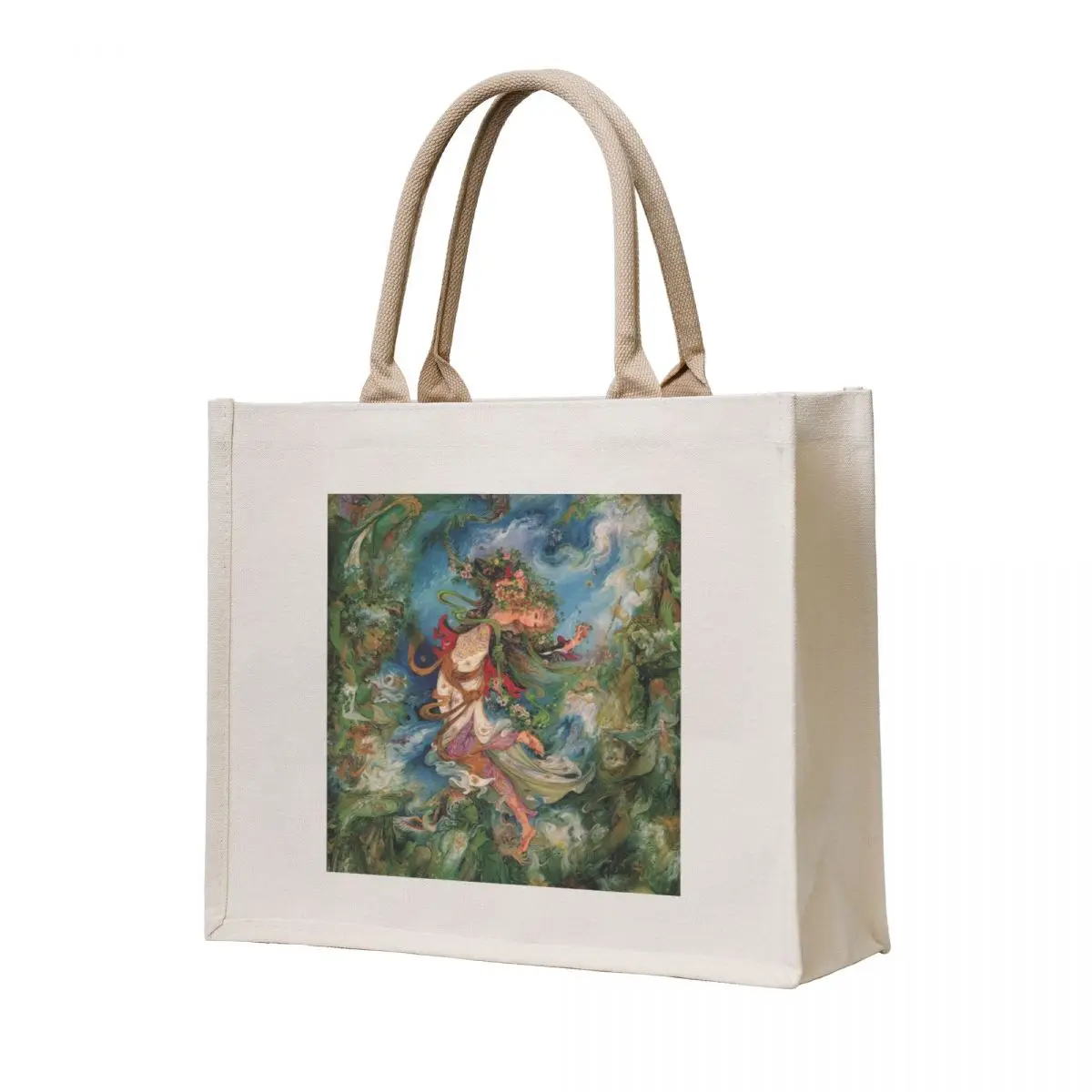 

Iranian Miniature Art Painting Tote Bag Lady bag custom bags canvas shopping bag