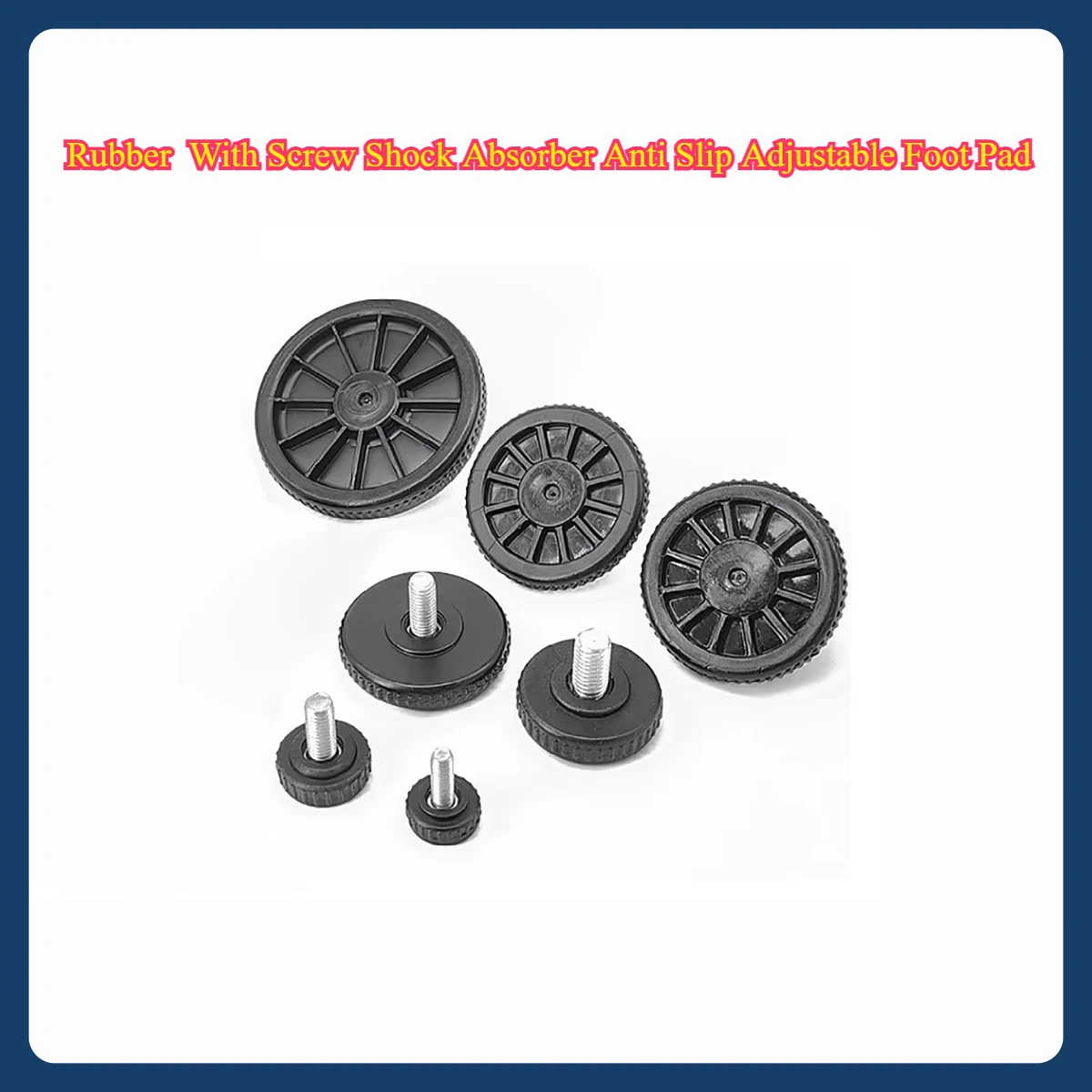 

M6 M8 M10 Rubber With Screw Shock Absorber Anti Slip Adjustable Foot Pad