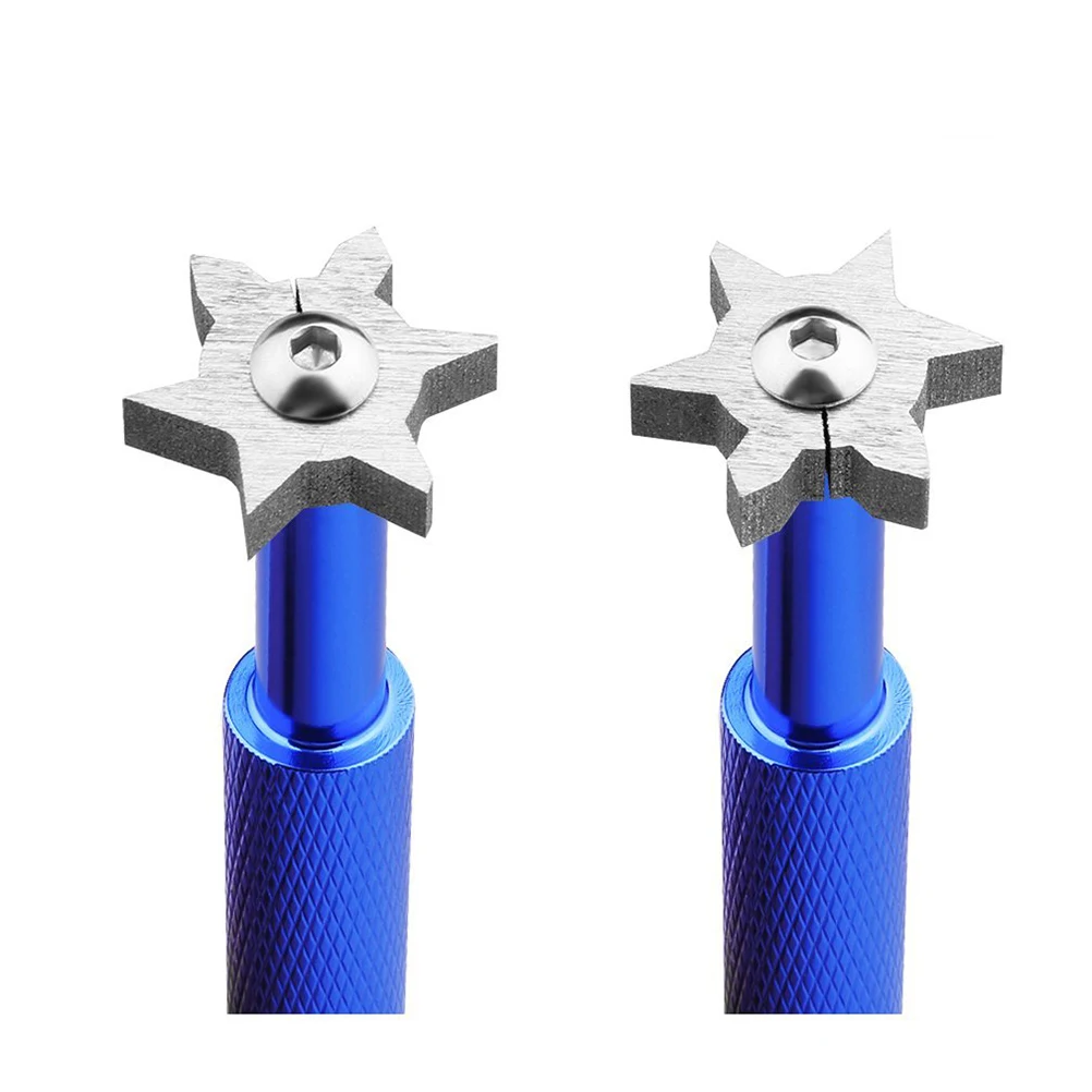 

Golf Cleaning Tool Stainless Steel Club Groove Sharpener 6 Heads Lightweight Portable For Dirt Removal Club Cleaner