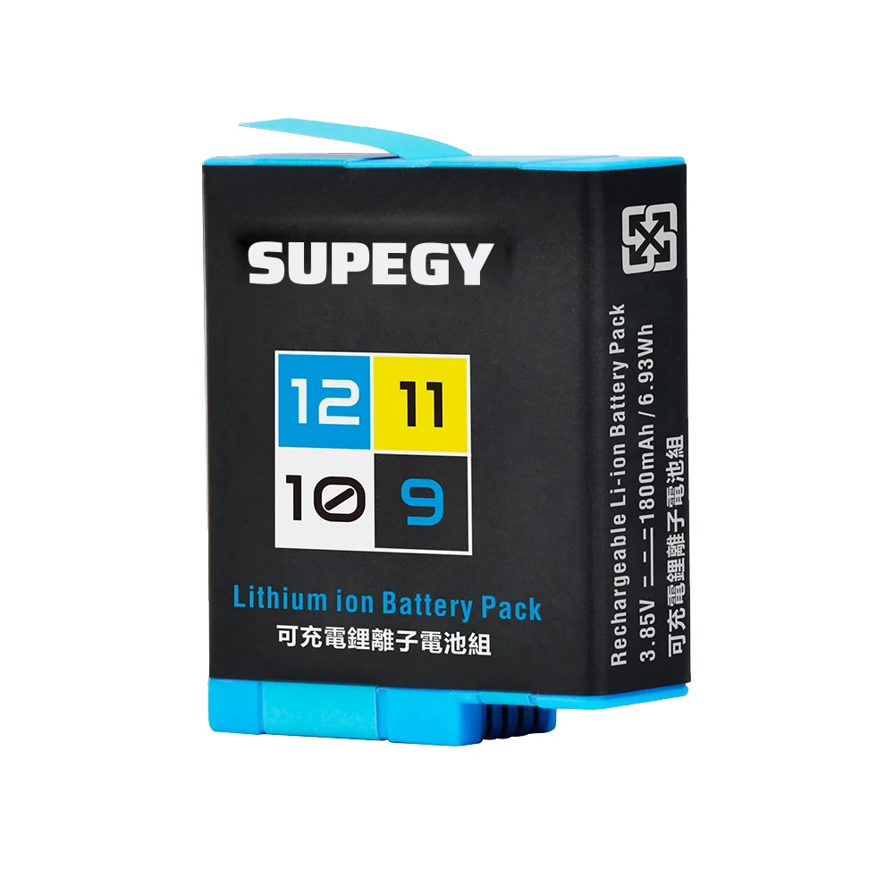 5Pcs 1800mAh Battery Akku for GoPro Hero 12 Camera GoPro Hero Hero 11 10 9 Battery Accessories