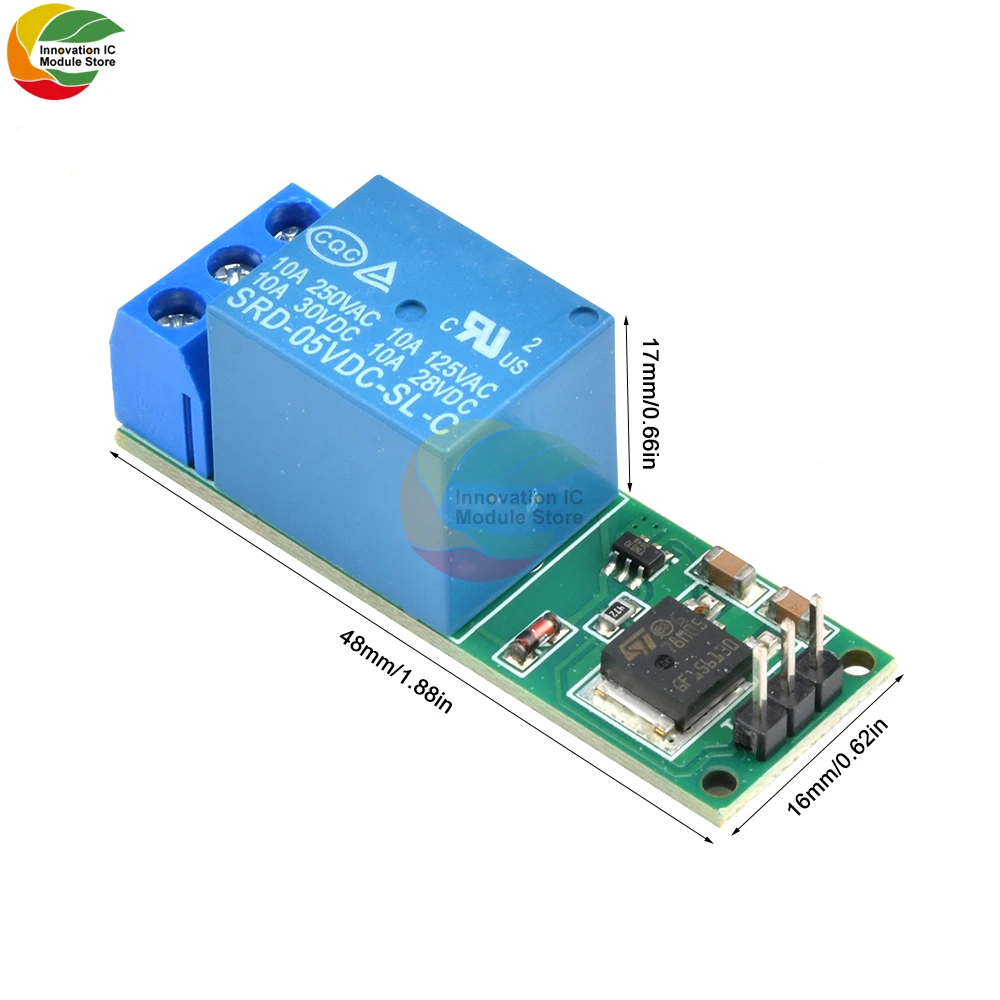 Relay Module IO25B01 1 Channel 6-24V Self-locking Relay Trigger Latching Relay Bistable Self-locking Low Pulse Trigger Module