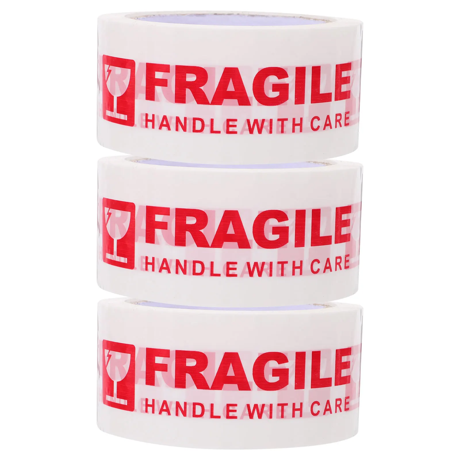 

3pcs Fragile Warning Tape Strong Adhesive Clear Print for Moving Shipping Storing Glassware Electronics Collectibles