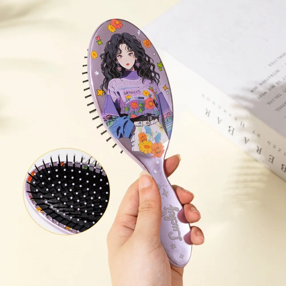 New Cartoon Prints Air Cushion Comb Household Oval Hairdressing Airbag Comb Styling Tool Portable Hair Scalp Massage Comb