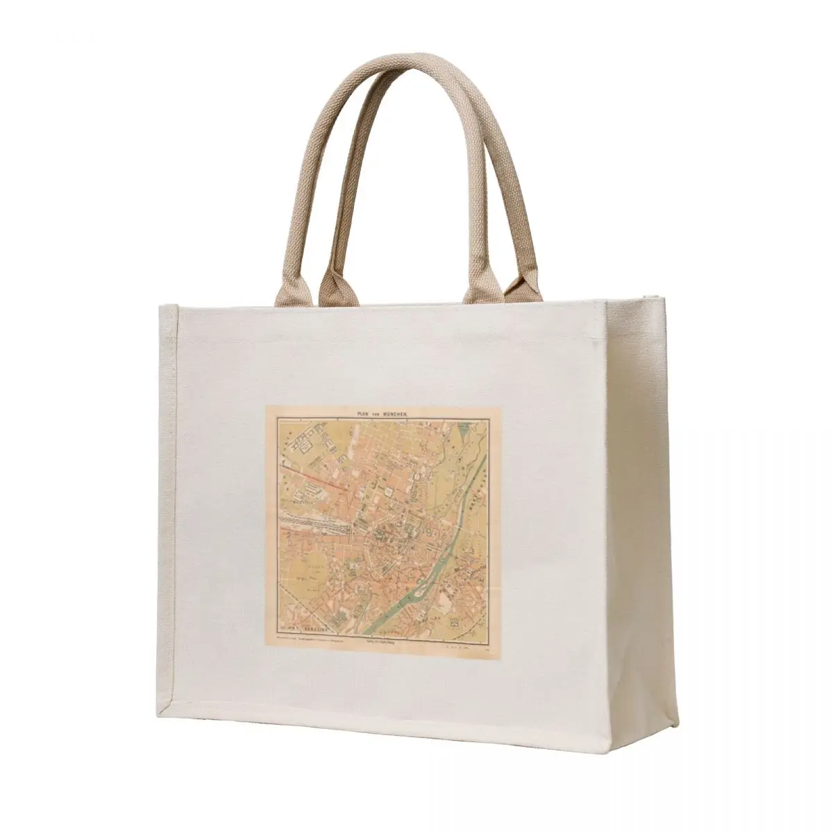 

Vintage Map of Munich Germany (1890) Tote Bag Women's handbag Handbags canvas tote bag