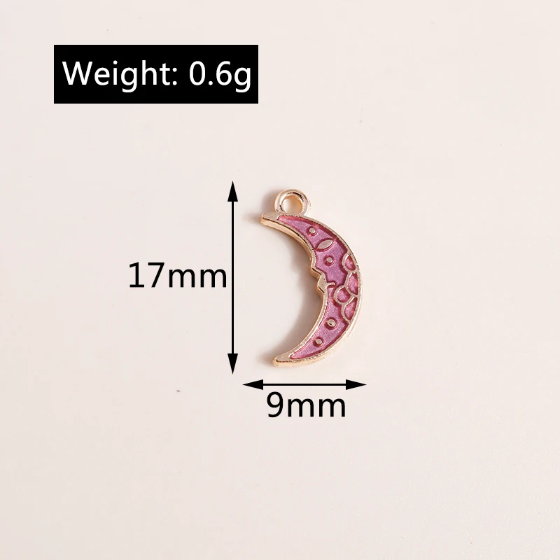 Leslie 10 Stück Emaille Galaxy Saturn Globus Mond Stern Anhänger für Halsketten Armbänder Ohrringe DIY Schmuckherstellung Zubehör – Detail 10