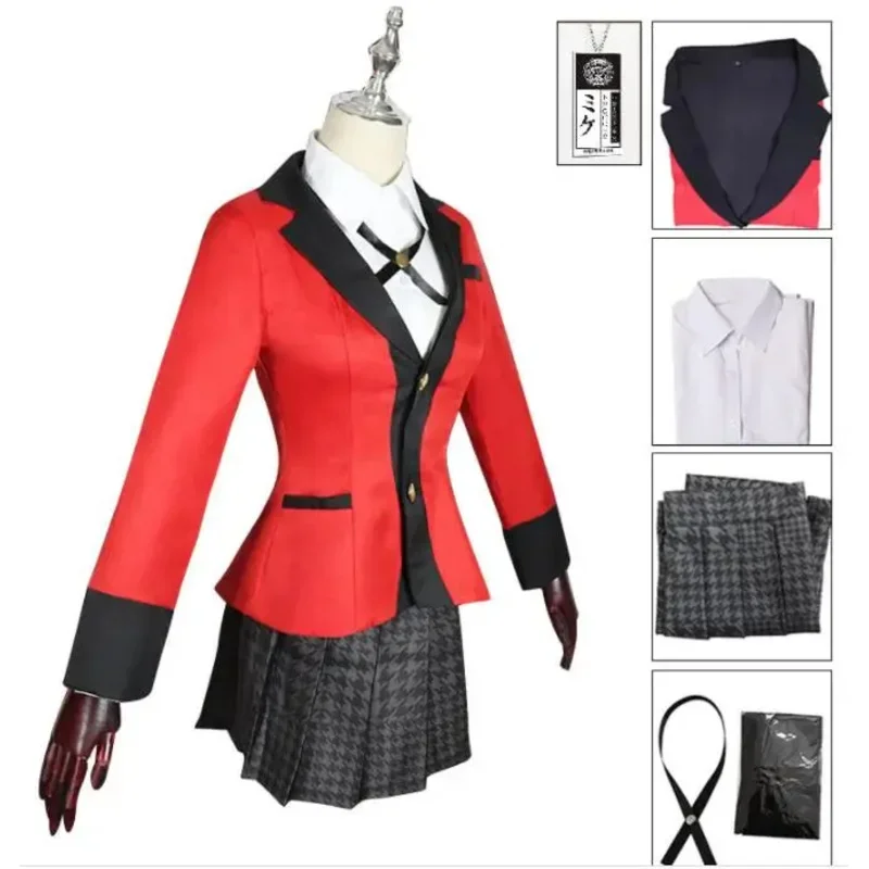 HN8 Anime Kakegurui Yumeko Costume Kirari Momobami Uniforme Cosplay Uniformi per ragazze della scuola giapponese Abiti) 4Dc