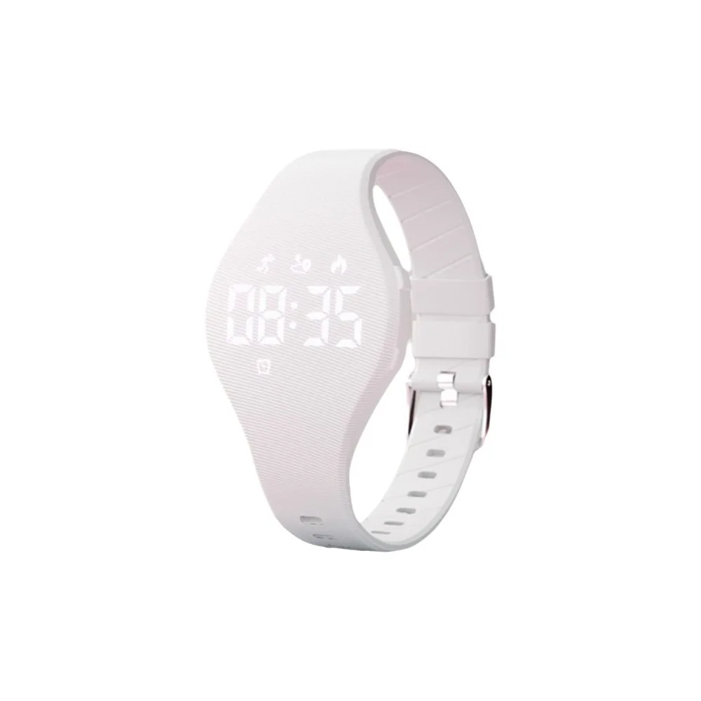 

Светодиодный цифровой детский смарт-браслет из силикона с шагомером, водонепроницаемый, бесшумный, с вибрационным будильником и напоминаниями