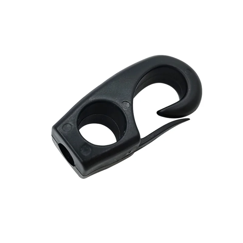 ISURE MARINE 10Pcs Black Nylon Small Shackle Canoe Plastic Elastic Rope Buckle High Strength Nylon Shackle Boat Accessories