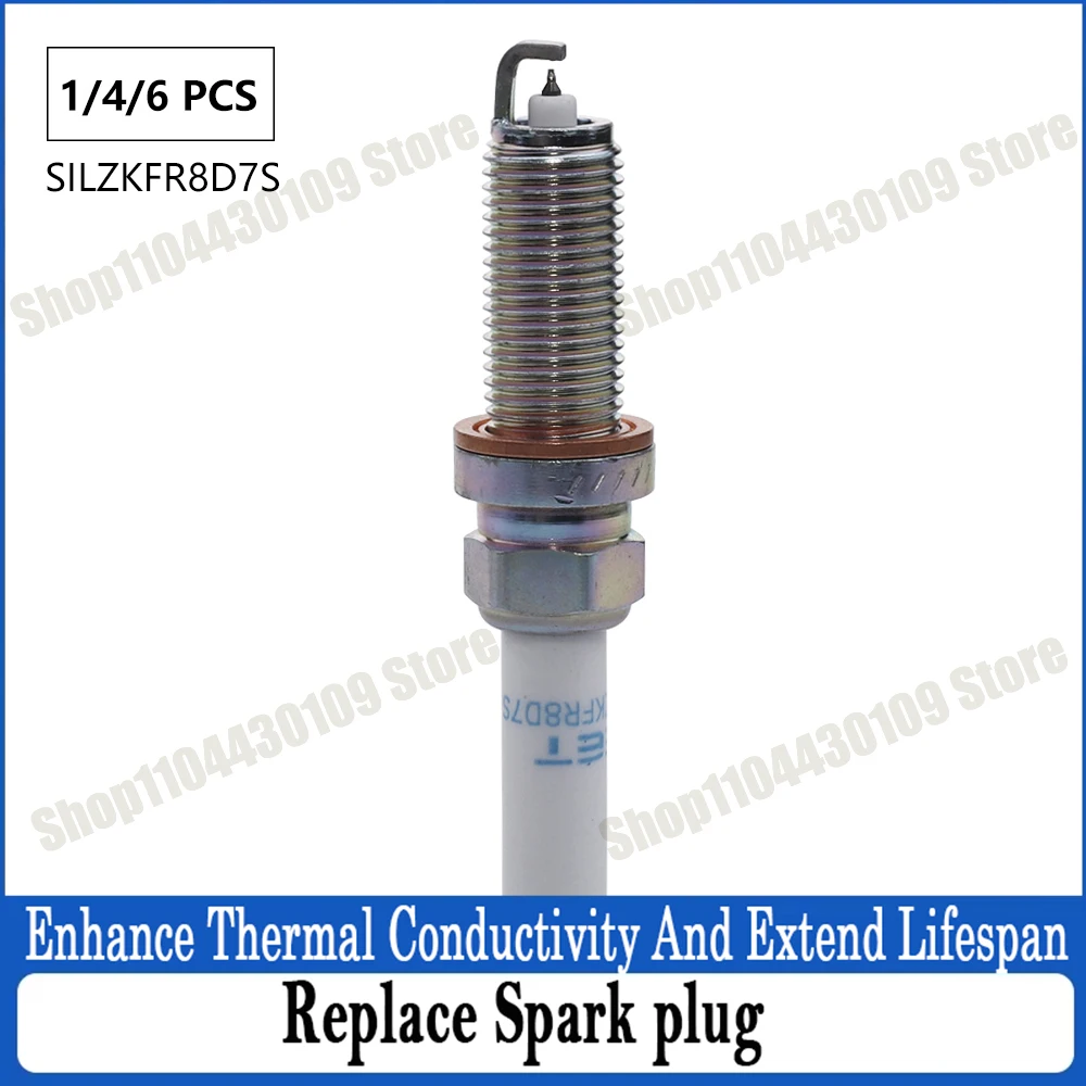 

1/4Pcs Spark Plug 95875 For BENZ W176 W177 W204 W205 W246 W242 AMG GT CLA CLS GLA GLB GLC GLE GLS SLC A0041596503 SILZKFR8D7S