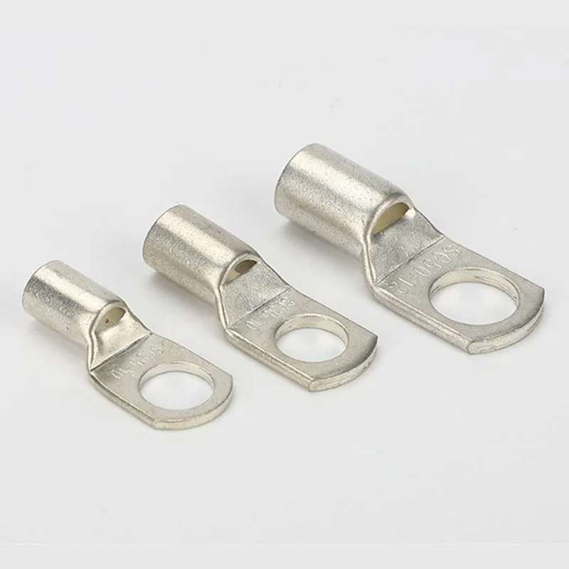 

SC Type Wire Nose Terminal Bare Copper SC6 SC10 SC16 SC25-8 Ring Cable Crimp Terminals Tinned Copper Wire Lugs Connector Kit