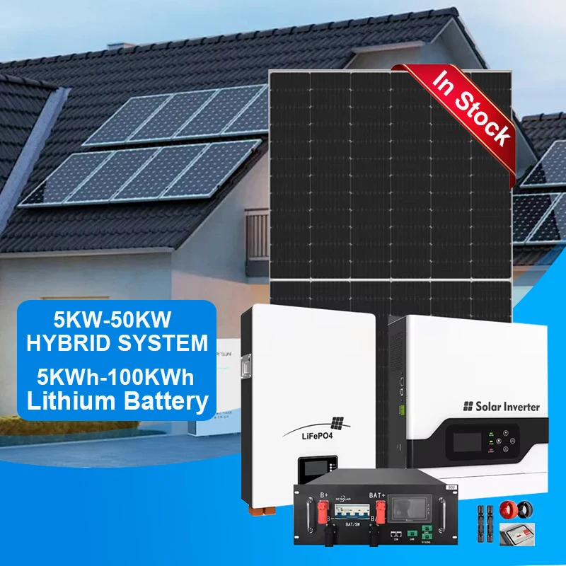 

20kw Off Grid Tie Solar Panel Energy System Complete for Home With Battery Full Set Solar Energy Storage System
