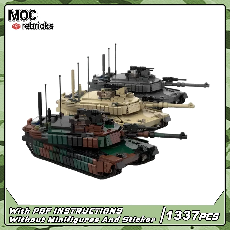 

Военный танк M1A2 SEP V2, конструктор из 1141 детали, тяжелая бронированная машина, игрушка для самостоятельной сборки, подарок для мальчика.