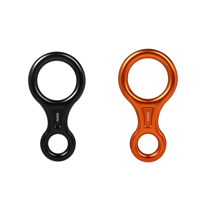 35KN Figure 8 Climbing Descender Aluminum Alloy Downhill Equipment For Climbing Belaying And Rappeling Device