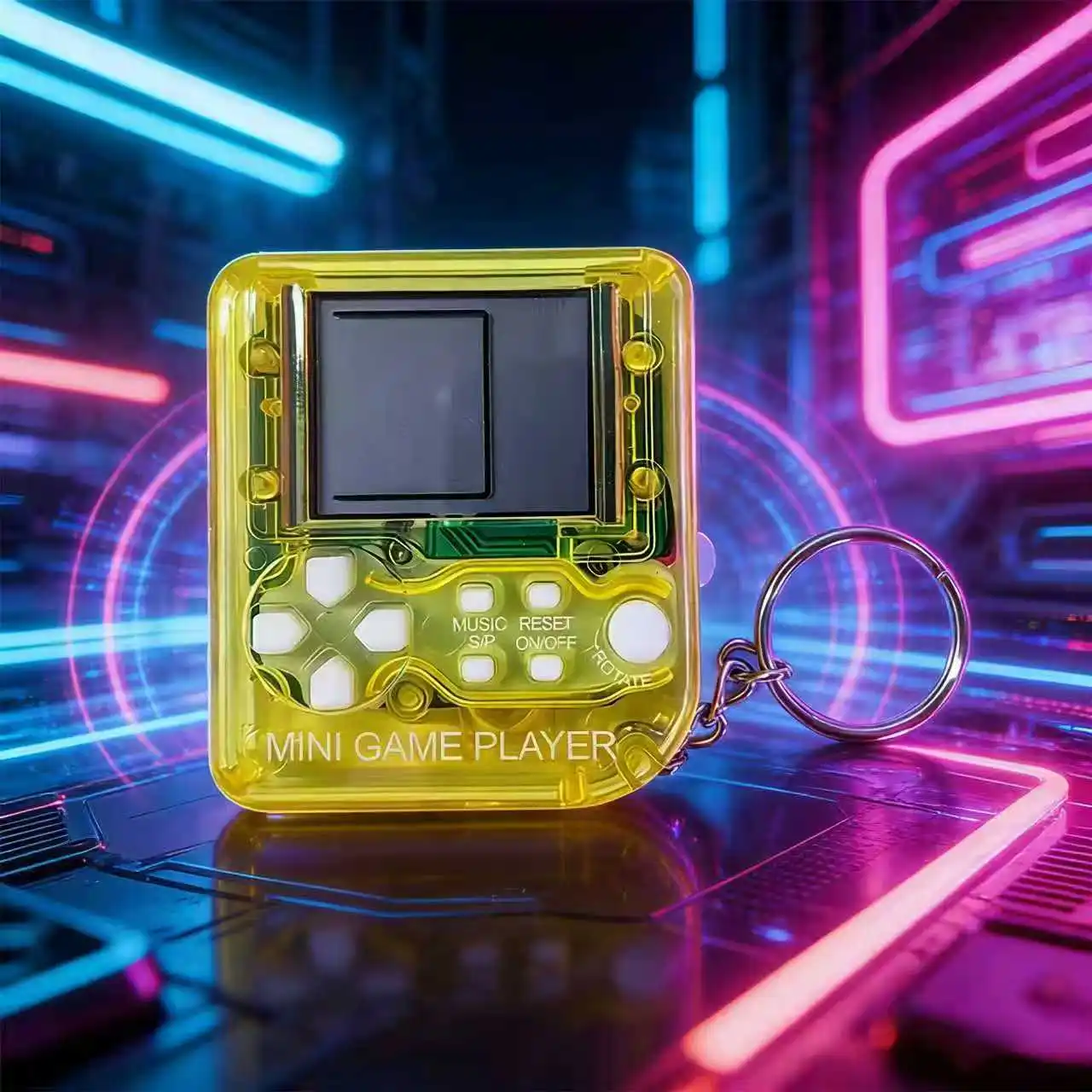 Retro Mini Handheld Game Console Keychain Classic Tetris Electronic Game Machine Portable Educational Toy For Kids Gift - view 4