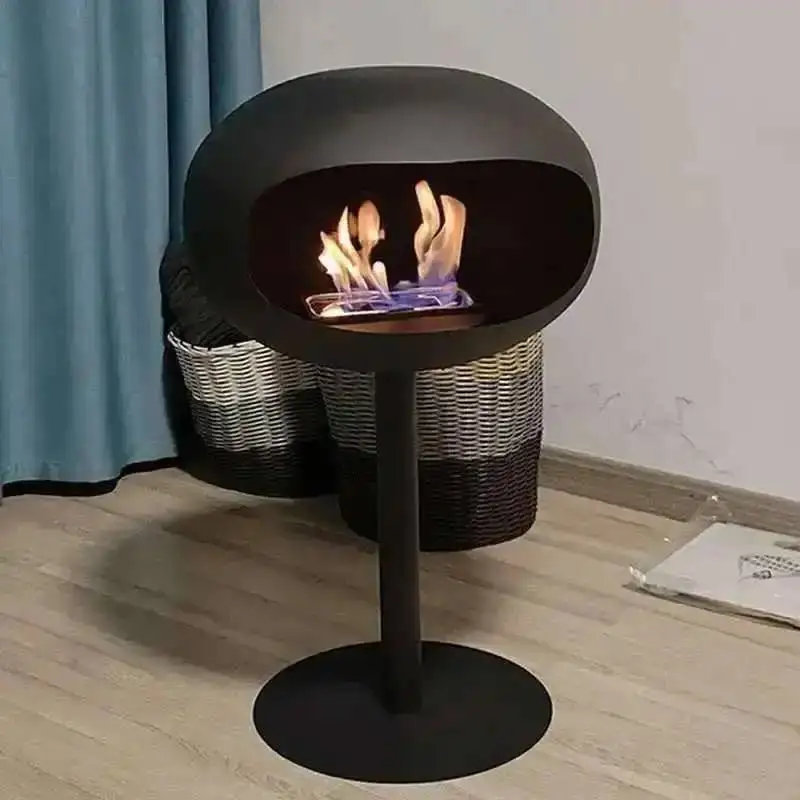 

Nordic Wrought Iron Fireplaces Creative Villa Home Decor Living Room Art Heating Heater Modern Designer Floor-standing Ornaments