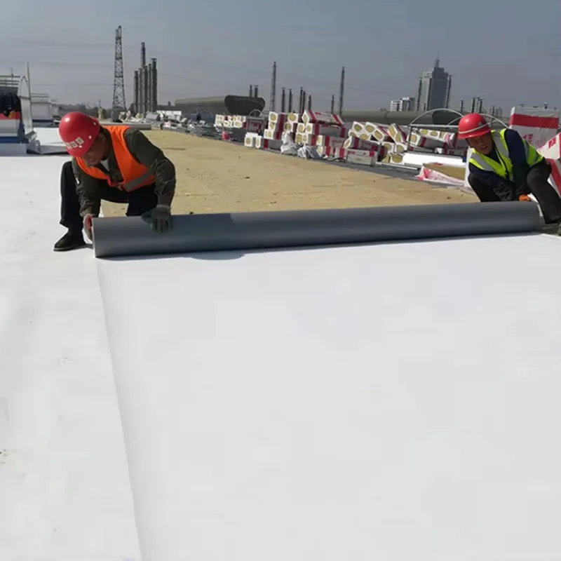 Middle Reinforced 1.2mm 1.5mm Foundation Building Roof  Waterproofing TPO Roofing Membrane-10x10cm Sample Link