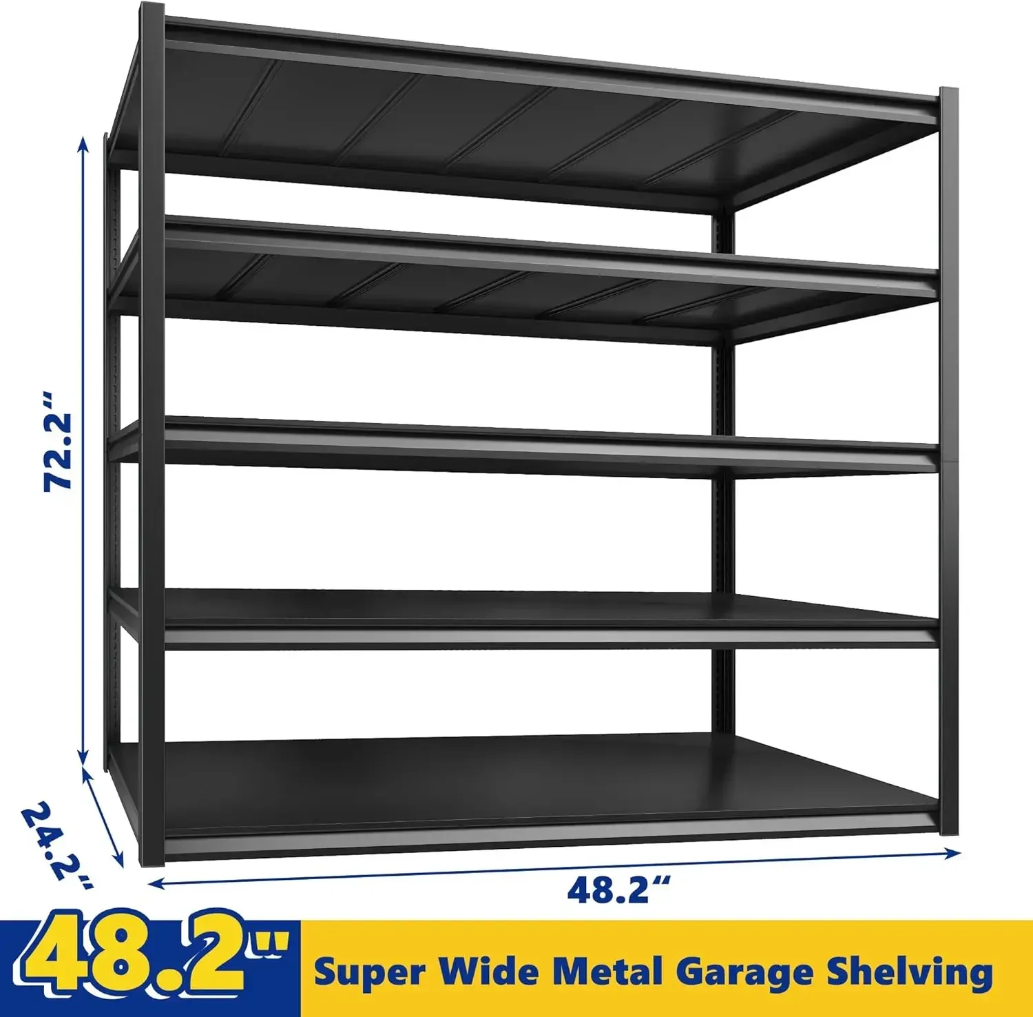 W Storage Shelves Heavy Duty Garage Shelving Unit 72