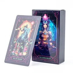 Inspirowane neonowymi kartami tarota 10,3 * 6 cm English Visions Divination Edition Deck Board Playing Games 78 kart