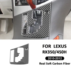 For LEXUS RX350 RX450H 2010-2012 Carbon Fiber Car Central Console Gear Shifter Panel Frame Interior Decoration Sticker Auto Part