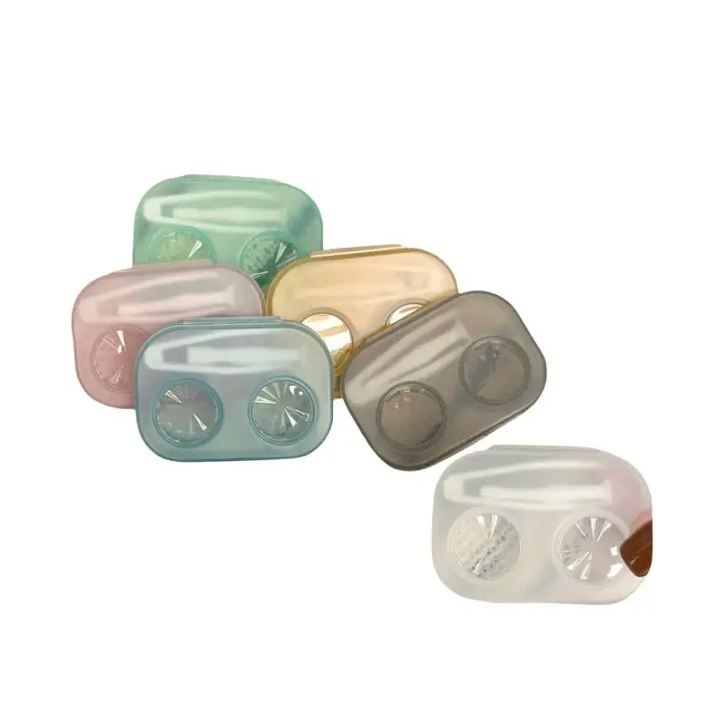 Contact Lens Case Durable Integrated Companion Box with Tweezers Leak Proof for Travel Nice Gifting Option