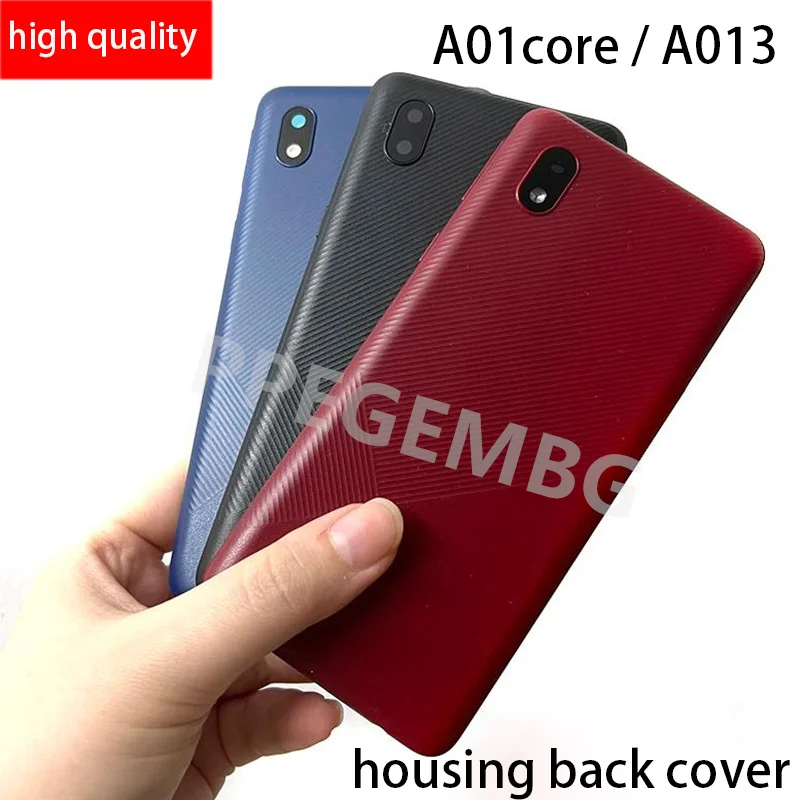 A013 NEW For Samsung Galaxy A01core A01 CORE A013 Phone Housing Case Battery Back Cover Rear Door Lid Panel Chassis Camera Glass