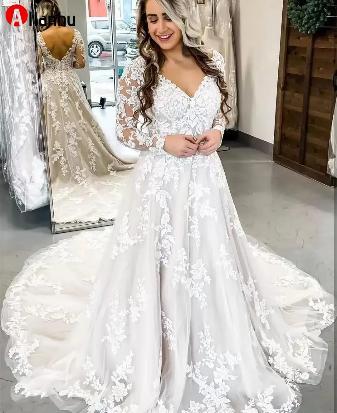 Khiêm Tốn Châu Phi Dài Nam Cao Kích Thước Vestidos Váy Áo Lệch Vai Ren Appliques Hạt Cô Dâu Đồ Bầu