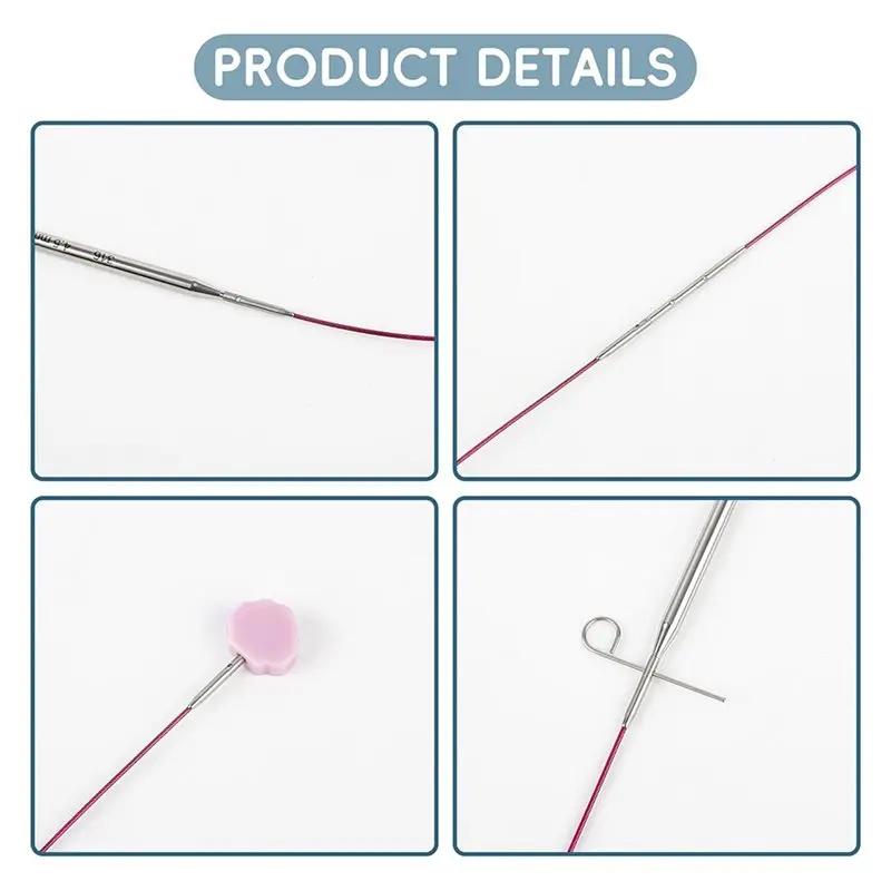 My Home Lace Interchangeable Circular Knitting Needle Set- 4.5 Inch, Fits US Sizes 1, 1.5, 2, 2.5, 4, 5, 6, 7