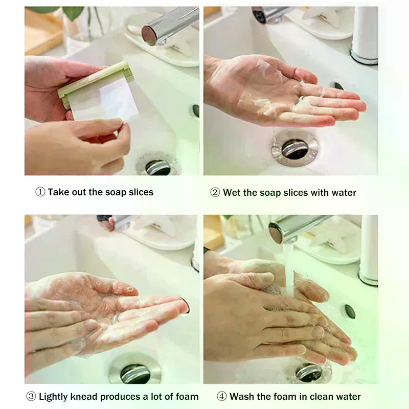 120cm Length Disposable Soap Paper For Traveling Washing Hand Mini Paper Soap Scented Slice Sheet Bath Cleaning Supplies