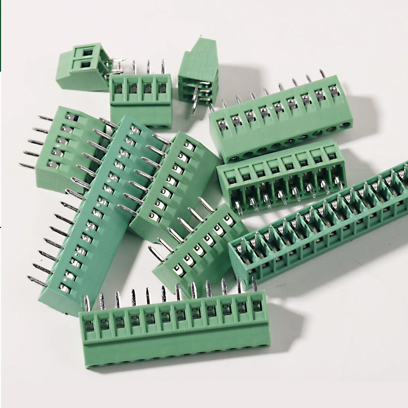 KF128 2.54mm PCB Screw Terminal Block Connector For Wires 2P 3P 4P 5P 6P 7P 8P 9P 10P 12P 14P 16P