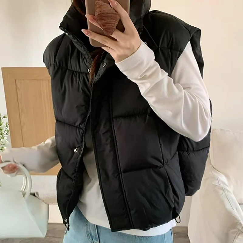 Veste ample en coton pour femme, nouvelle édition coréenne, couleur unie, sans décoration, automne/hiver 2025