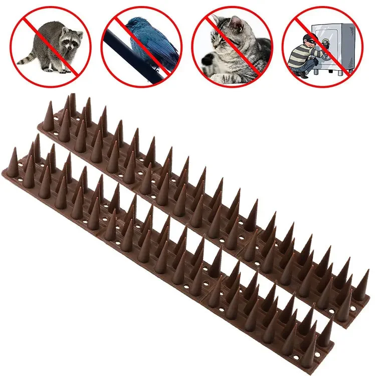 14PCS Three-section Protective Plastic Bird Repellent Roof Spikes Bird and Cat Protection Spikes Wildlife Protection Spikes