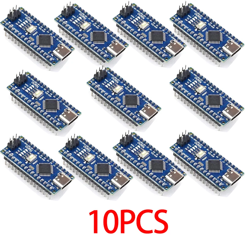 10-1PCS Nano 3.0 Mit dem Bootloader-kompatiblen Controller CH340 USB-Treiber Mini / Typ-C / Micro 16Mhz ATMEGA328P für Arduino