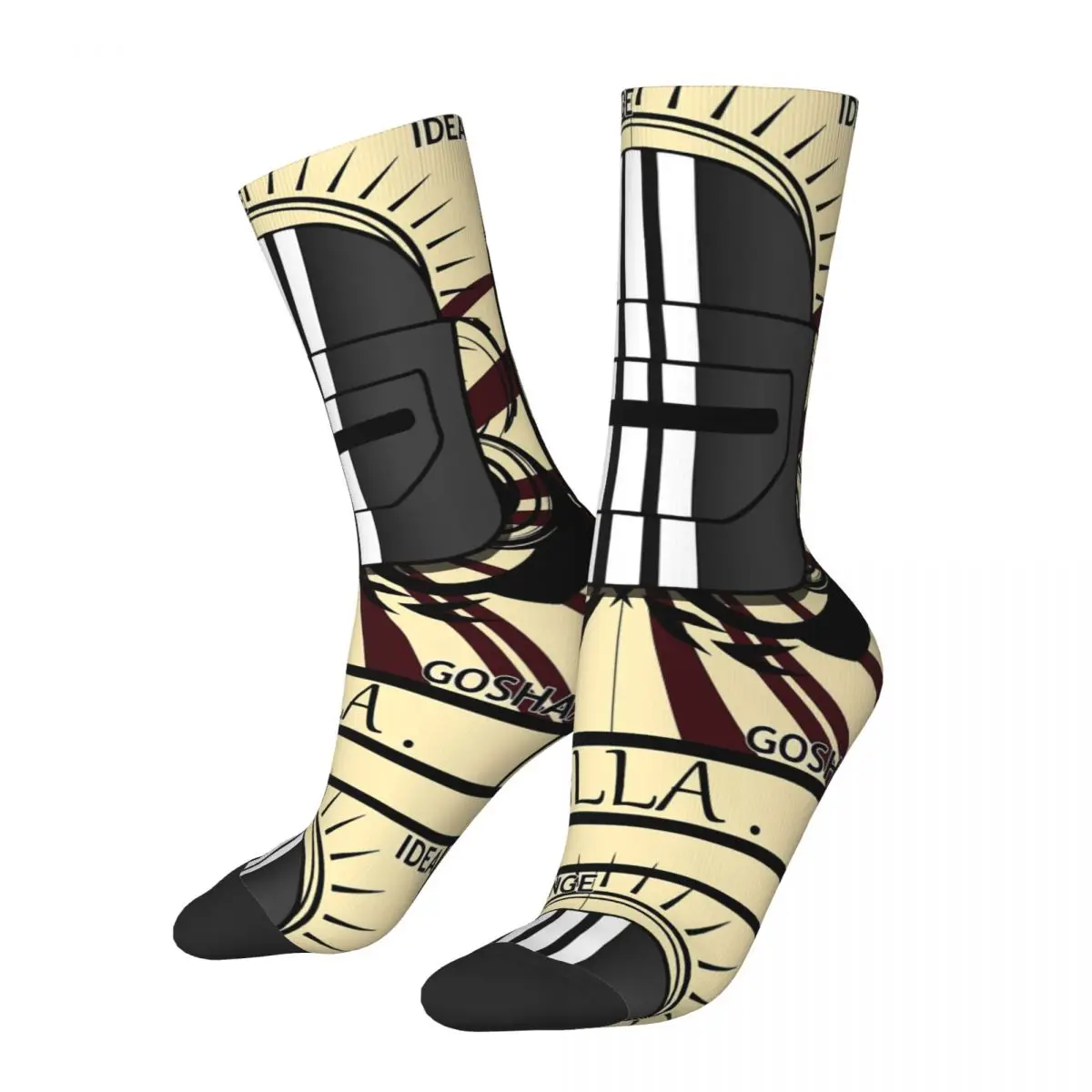 Funny Happy Men's compression Sock Killa Tarot Card Design Retro Harajuku Escape from Tarkov FPS RPG MMO Game Seamless Crew Sock