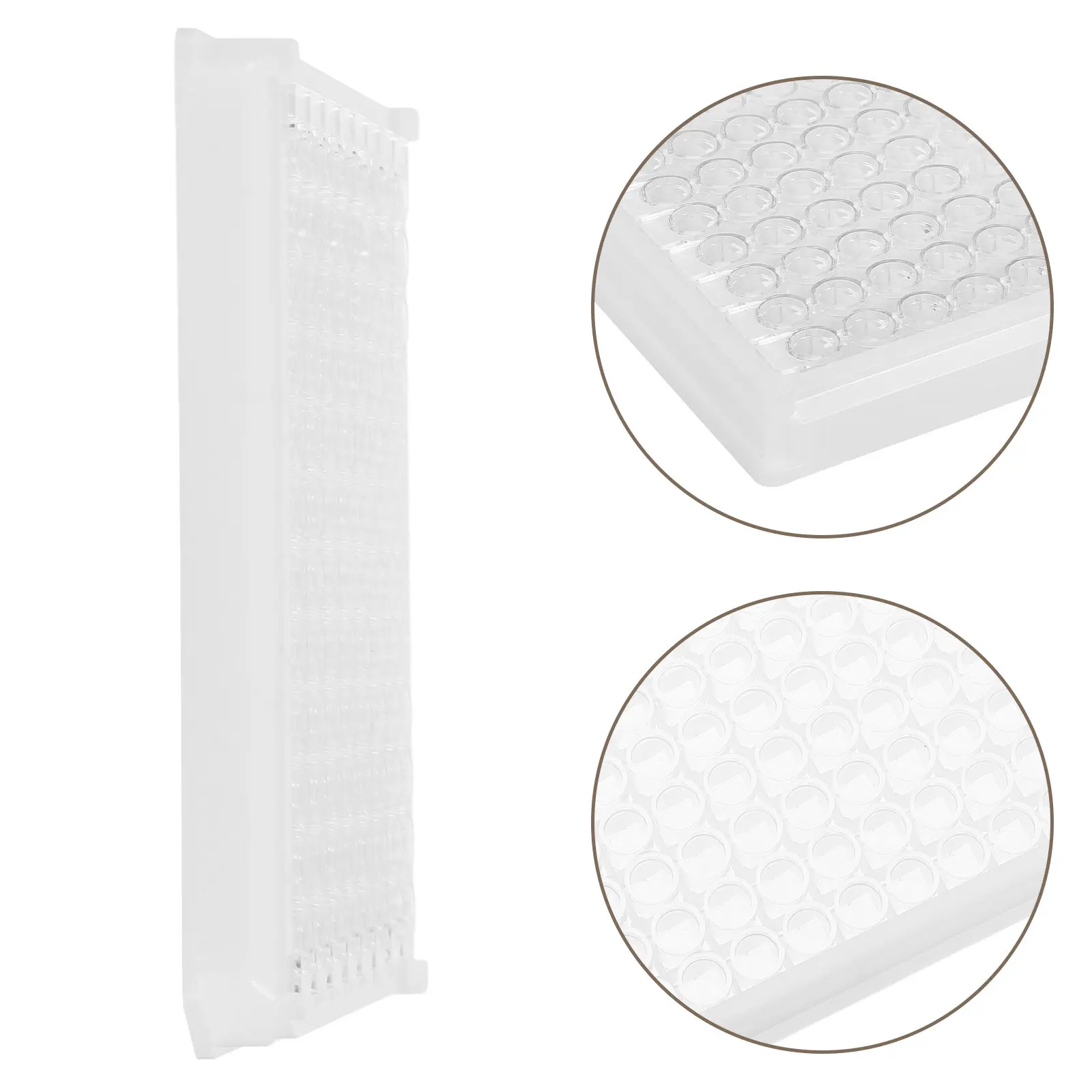 Plaque de culture biologique à 96 puits, en plastique transparent, à fond rond, surface traitée, plaque d'analyse cellulaire pour échantillons de laboratoire, 2 pièces
