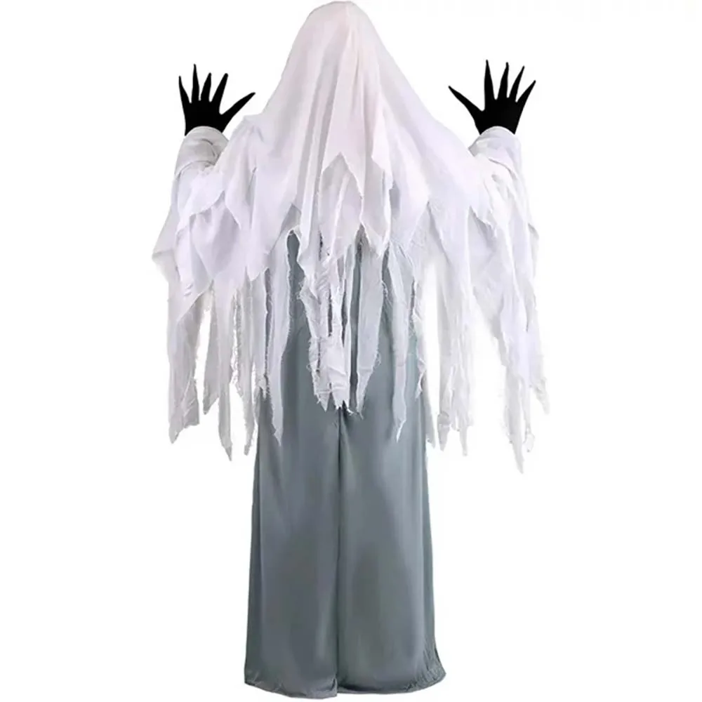 Halloween Party Adult Child Hood Robe Spooky Ghost Costume