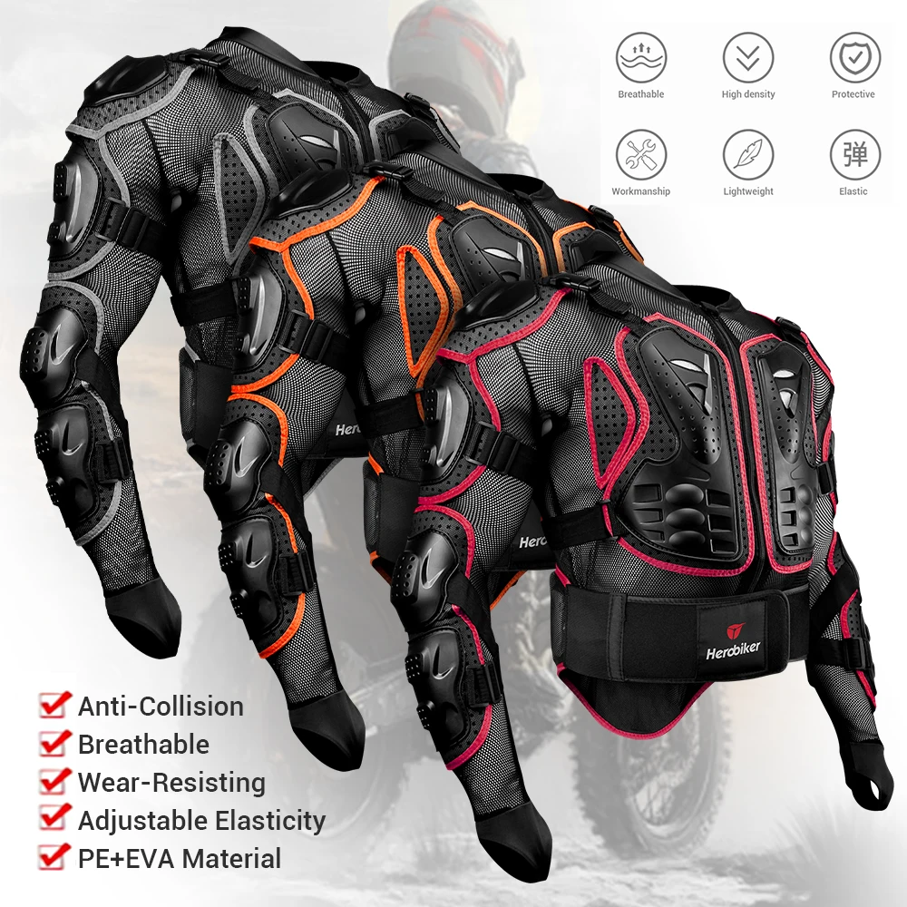 New Men's Motorcycle Jackets Full Body Armor Protection Jackets Motocross Enduro Racing Moto Protective Equipment Clothes S-5XL