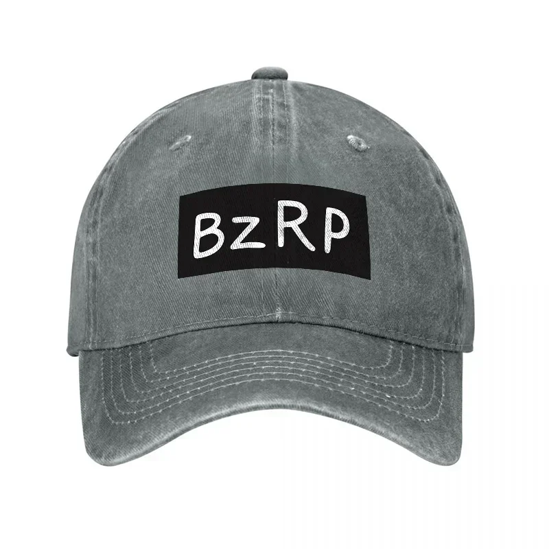 New BZRP Logo Washed Cotton Baseball Cap Unisex Streetwear Fashion Adjustable Hat for Men and Women Casual Outfit Accessory view 6